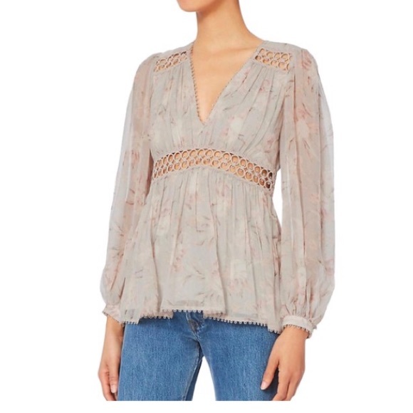 Zimmermann Tops - Zimmerman iris gray floral top